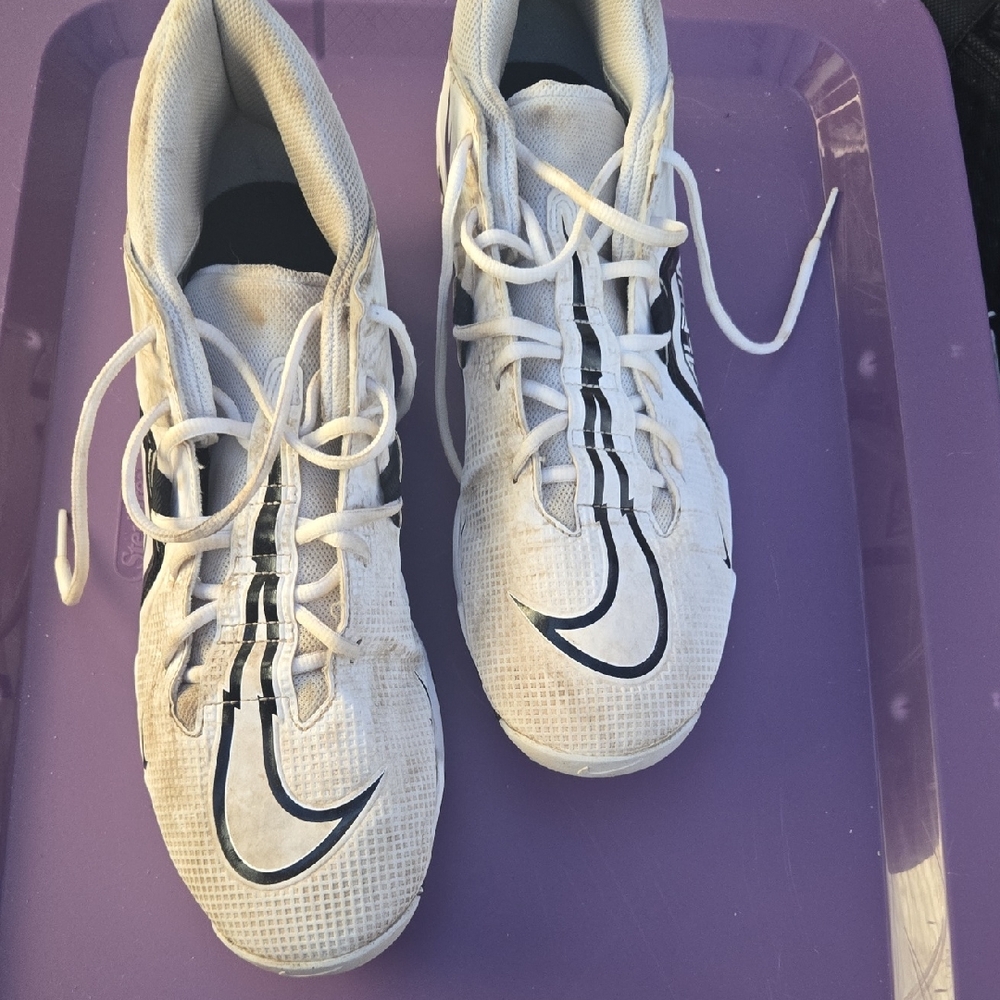 Nike White and Black Alpha Cleats 13